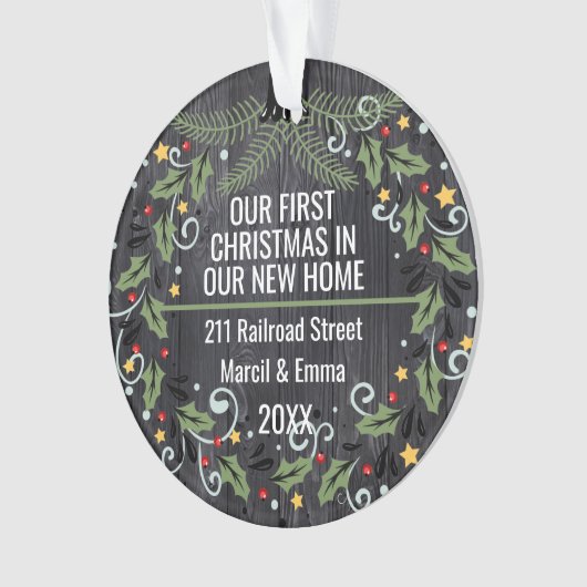 カスタムOUR初めてのクリスマスIN OUR New Home 2021 オーナメント (正面)