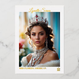 カスタムPageant Autographカード | ホイエレガントル 箔招待状