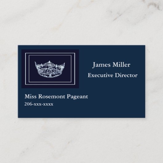 カスタムPageant Business Cardテンプレート 名刺 (正面)