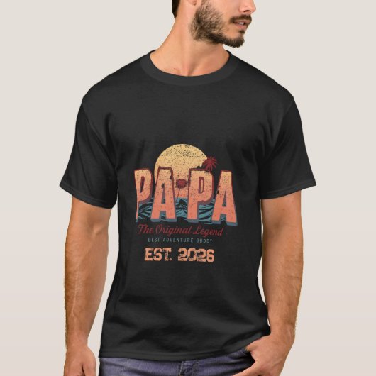 カスタムPAPAオリジナル伝説レトロサマーチシャツ Tシャツ (正面)
