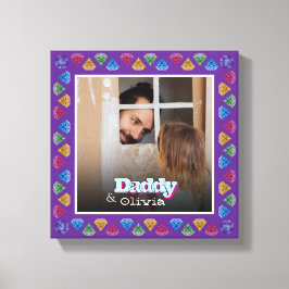 カスタムPapa & Me Photo Keepsake - パーソナライズされた キャンバスプリント