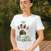 カスタムPaw Photos Dog St Patrick's Day Tシャツ