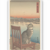 カスタムPETビニールのステッカー – 浮世絵ア日本のート シール (正面)