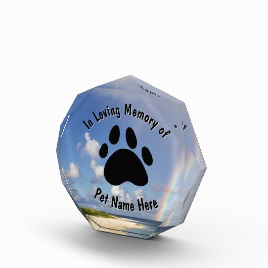 カスタムPETメモリアルレインボーアクリルブロック フォトブロック (右)