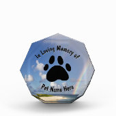 カスタムPETメモリアルレインボーアクリルブロック フォトブロック (正面)