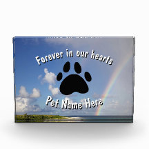 カスタムPETメモリアルレインボーアクリルブロック