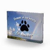 カスタムPETメモリアルレインボーアクリルブロック フォトブロック (右)