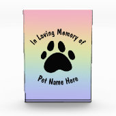 カスタムPETメモリアルレインボーアクリルブロック フォトブロック (正面)