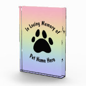 カスタムPETメモリアルレインボーアクリルブロック フォトブロック (右)