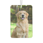 カスタムPet 2フォト名愛犬家 カーエアーフレッシュナー (裏面)