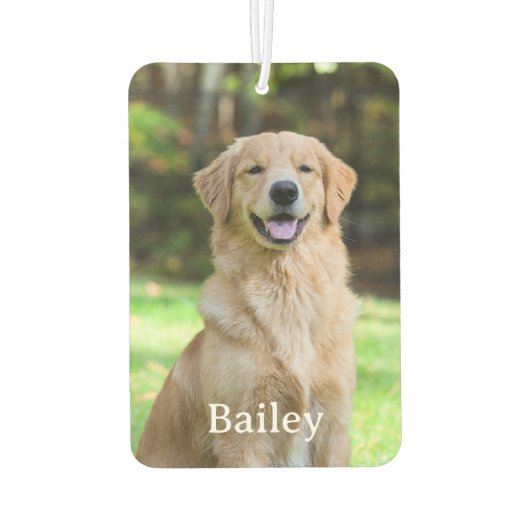 カスタムPet 2フォト名愛犬家 カーエアーフレッシュナー (裏面)