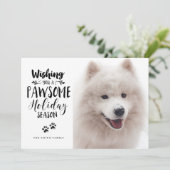 カスタムPet 2写真 |パワソームタイポグラフィホリデイ シーズンカード (スタンド正面)