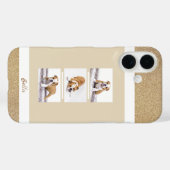 カスタムPet 3フォトコラージュと名前 Case-Mate iPhoneケース (裏面 (横))