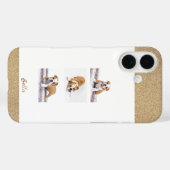 カスタムPet 3フォトコラージュと名前 Case-Mate iPhoneケース (裏面 (横))