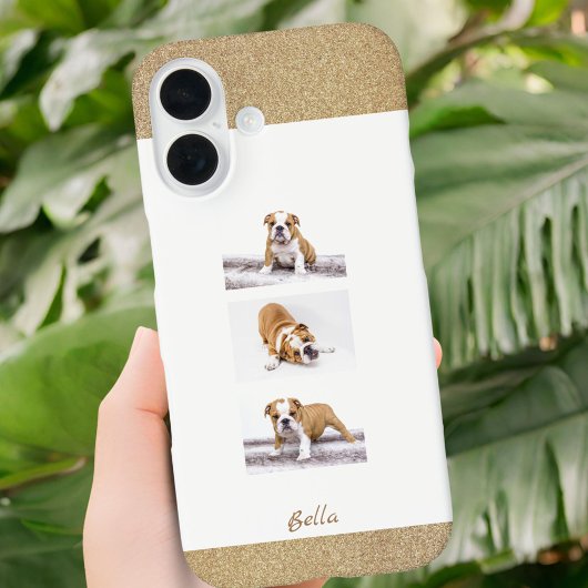 カスタムPet 3フォトコラージュと名前 Case-Mate iPhoneケース
