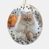 カスタムPet Love Your Photo Memory Paw Prints Angel セラミックオーナメント (左)