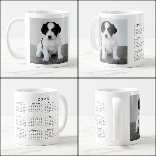 カスタムPet Photo 2026カレンダー コーヒーマグカップ