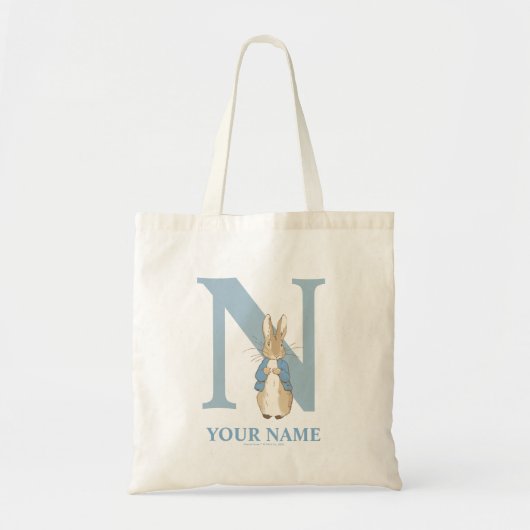 カスタムPeter Rabbit - Letter N Tote Bag トートバッグ (正面)