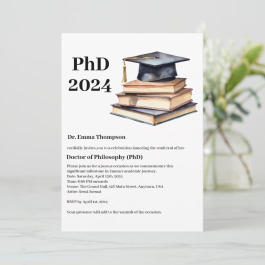 カスタムphd卒業党 招待状 (スタンド正面)