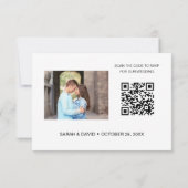 カスタムPhotoの結婚WebサイトQRコードSEAT予約 出欠カード (裏面)