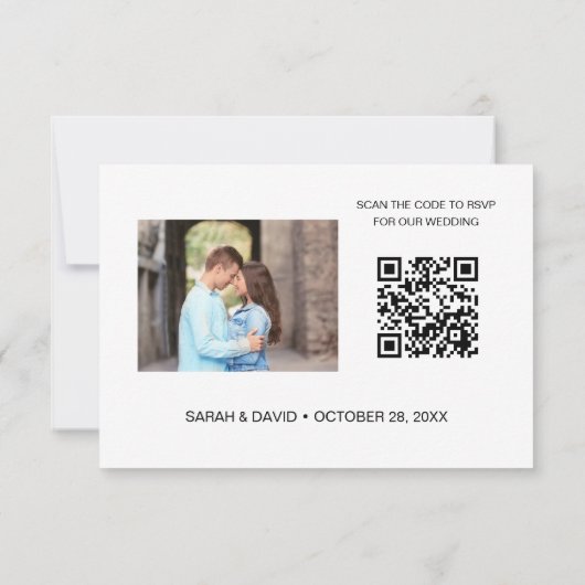 カスタムPhotoの結婚WebサイトQRコードSEAT予約 出欠カード (裏面)