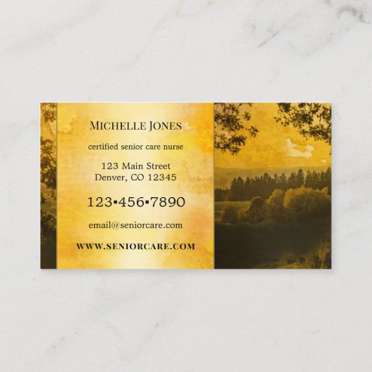 カスタムPhotoシニアサー気にビス名刺 名刺 (裏面)