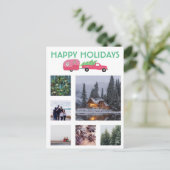 カスタムPHOTOトラックキャンパークリスマスホリデー ポストカード (スタンド正面)