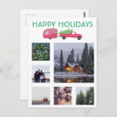 カスタムPHOTOトラックキャンパークリスマスホリデー ポストカード (正面/裏面)