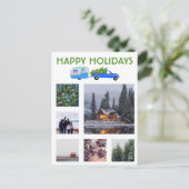 カスタムPHOTOトラックキャンパークリスマスホリデー ポストカード (スタンド正面)