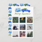 カスタムPHOTOトラックキャンパートレーラークリスマスカード (正面/裏面)
