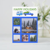カスタムPHOTOトラックキャンパートレーラークリスマスカード (スタンド正面)