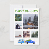 カスタムPHOTOトラックキャンパートレーラークリスマスカード (正面)