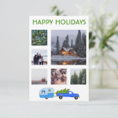 カスタムPHOTOトラックキャンパートレーラークリスマスカード (スタンド正面)