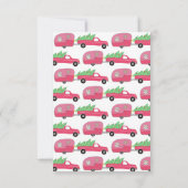 カスタムPHOTOトラックキャンパートレーラークリスマスカード (裏面)