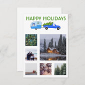 カスタムPHOTOトラックキャンパートレーラークリスマスカード (正面/裏面)