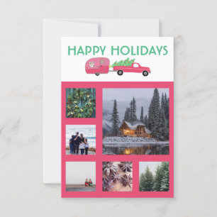 カスタムPHOTOトラックキャンパートレーラークリスマスカード
