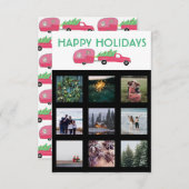 カスタムPHOTOトラックキャンパートレーラークリスマスカード (正面/裏面)