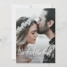 カスタムPhoto我々はKnot Elopementの結婚結び 案内状