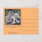 カスタムPhoto高齢者ホーム介護者ありがとう ポストカード (裏面)