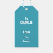 カスタムPHOTO、文字、カラーギフトラベル ギフトタグ (裏面)