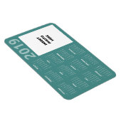 カスタムPhoto 2019カレンダー磁石 – ティール(緑がかった色) マグネット (右側)