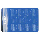 カスタムPhoto 2021カレンダー |ホワイト文字ポートレート マグネット (横)