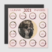 カスタムPhoto 2021月相マグネットカレンダーピン (正面/裏面)