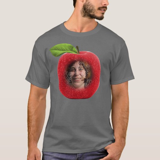 カスタムPhoto Apple顔 Tシャツ (正面)