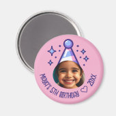 カスタムPhoto Birthday Party Hat Keepsake マグネット (正面/裏面)