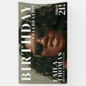 カスタムPhoto Birthday Party Magazine Cover Welcome 横断幕 (縦)