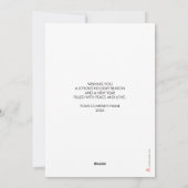 カスタムPhoto Blackミニマル Calendar 2026 Business シーズンカード (裏面)