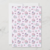 カスタムPhoto Black Girl Mermaid Birthdayパーティー 招待状 (裏面)