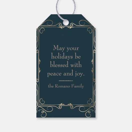 カスタムPhoto Buon Nataleフラグイタリアンクリスマス ギフトタグ (裏面)