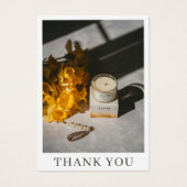 カスタムPhoto Candleスクリプ気にトサンキューカード (正面)